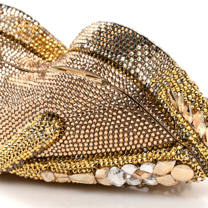 Judith Leiber Crystal Sunglass Minaudiere Clutch Gold Silver 9 of 11