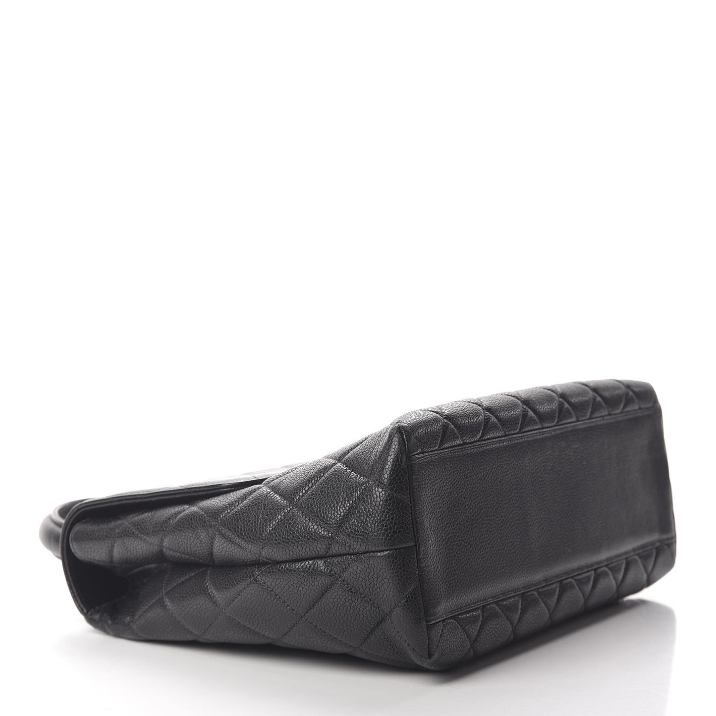 Caviar Quilted Jumbo Kelly Flap Black