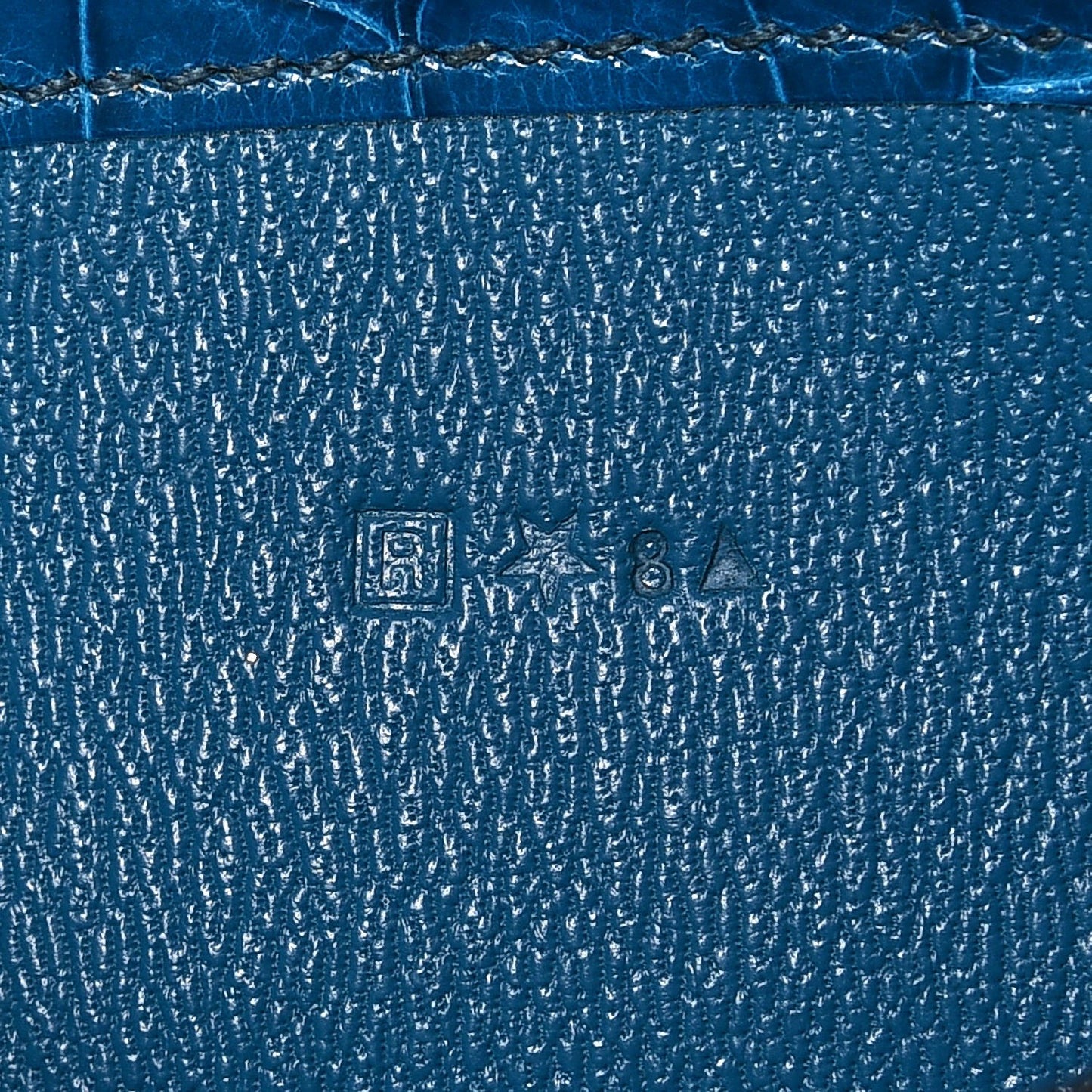 Shiny Alligator Constance Wallet Bleu Izmir