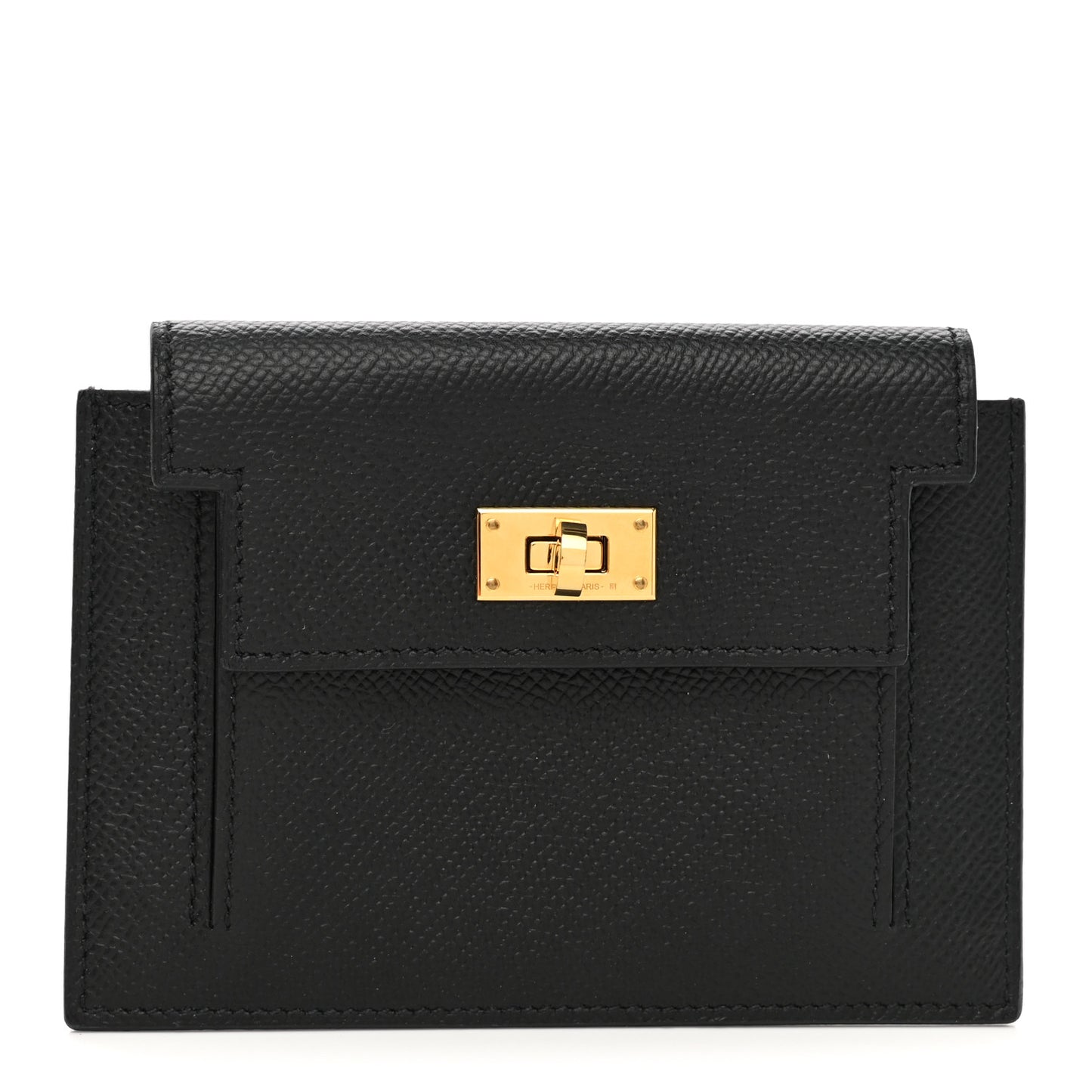 Epsom Kelly Pocket Compact Wallet Black