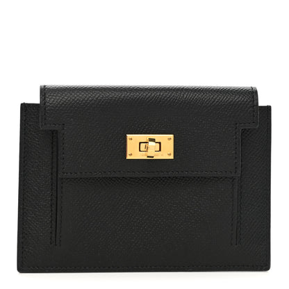 Hermes Epsom Kelly Pocket Compact Wallet Black 1 of 8
