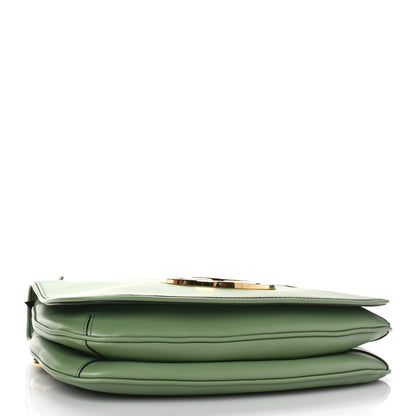 Gucci Roxy Calfskin Web Medium Blondie Top Handle Shoulder Flap Bag Salamander Green 6 of 8