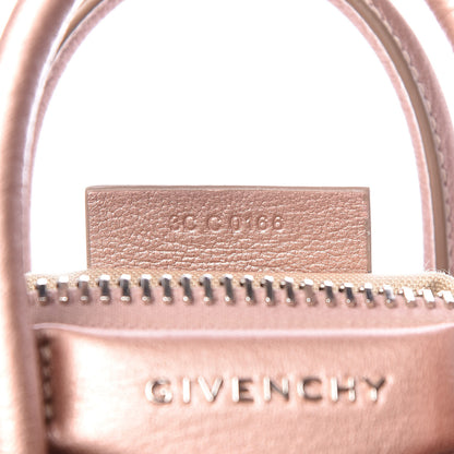 Givenchy Metallic Sugar Goatskin Mini Antigona Light Pink 7 of 14