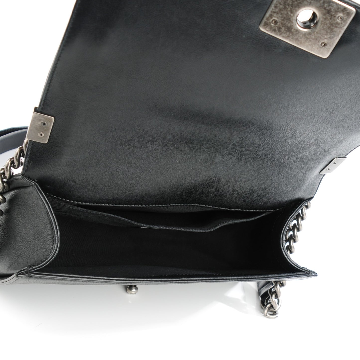 Calfskin Quilted Medium Boy Flap Black