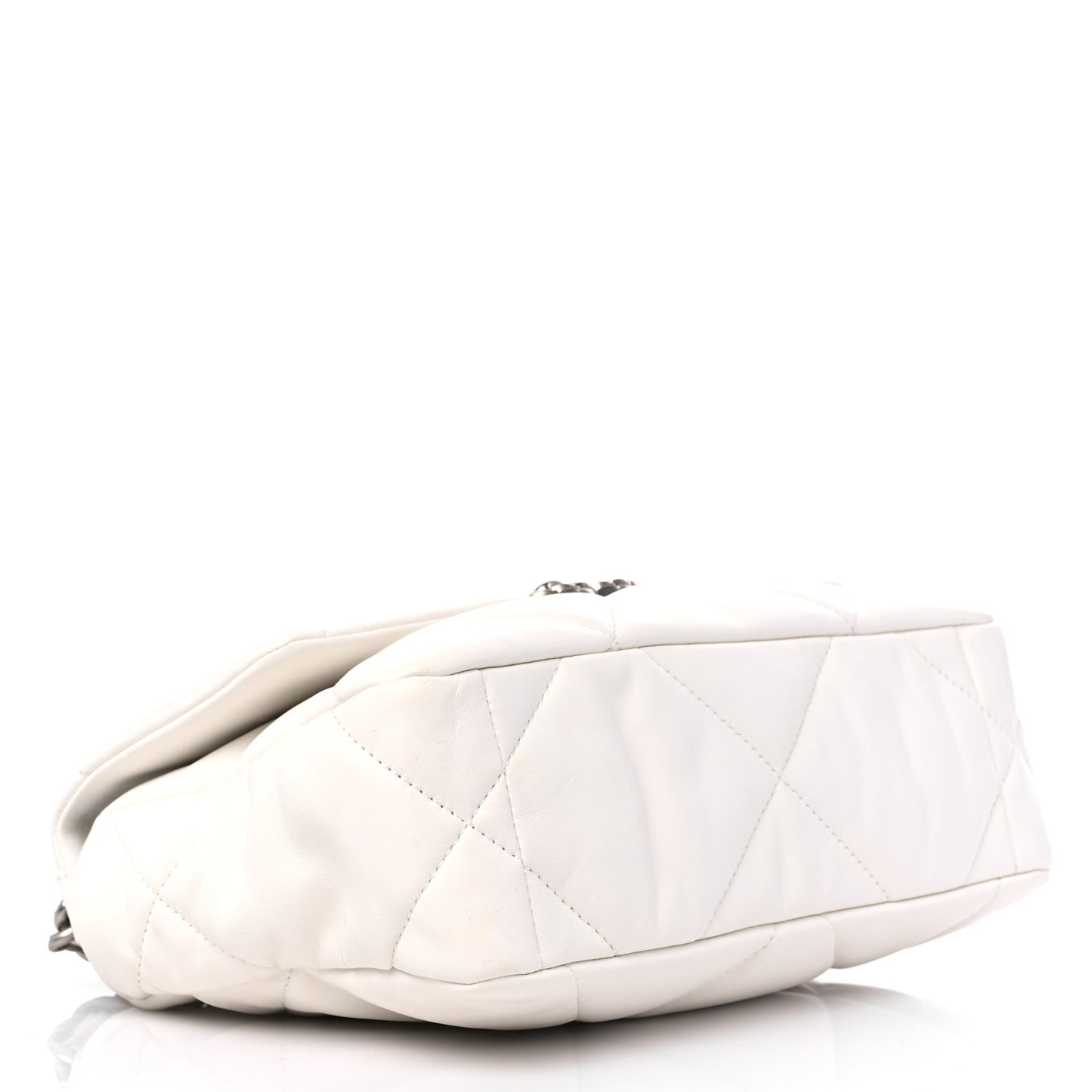 Lambskin Quilted Medium Chanel 19 Flap White