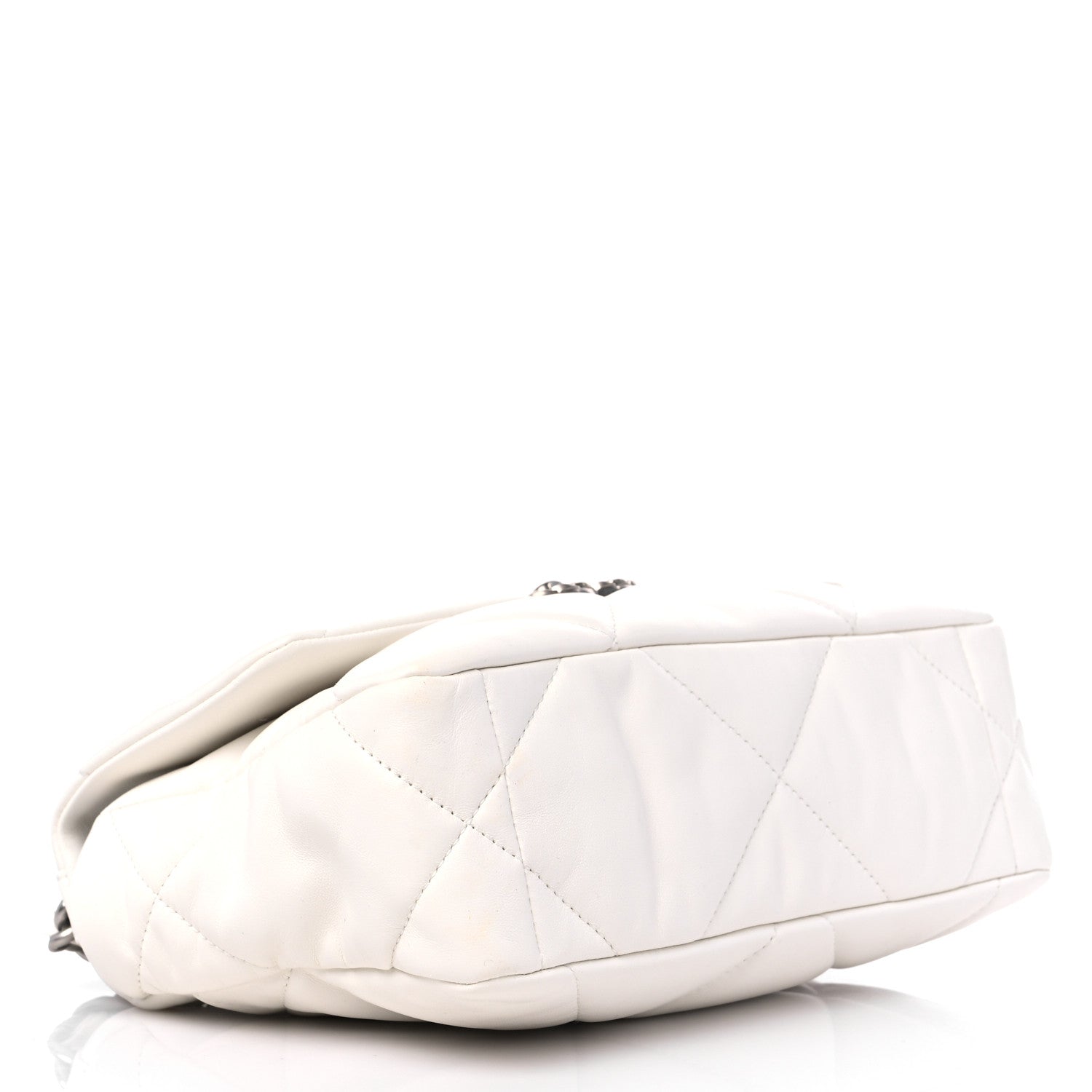 Chanel Lambskin Quilted Medium Chanel 19 Flap White 5 of 10
