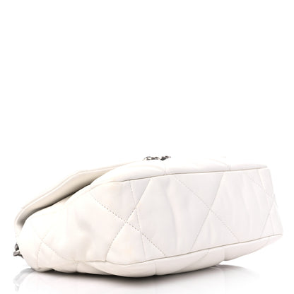 Chanel Lambskin Quilted Medium Chanel 19 Flap White 5 of 10