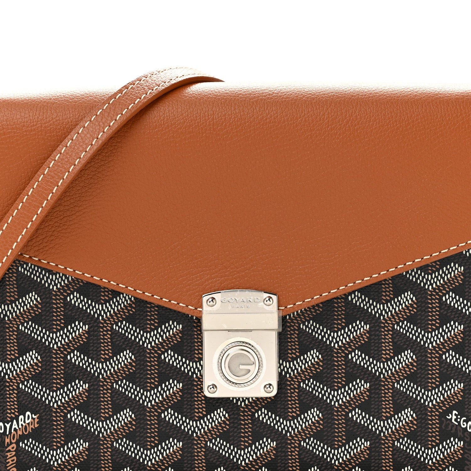 Goyard Goyardine Calfskin Chypre Wallet Pouch Black Gold 1940014