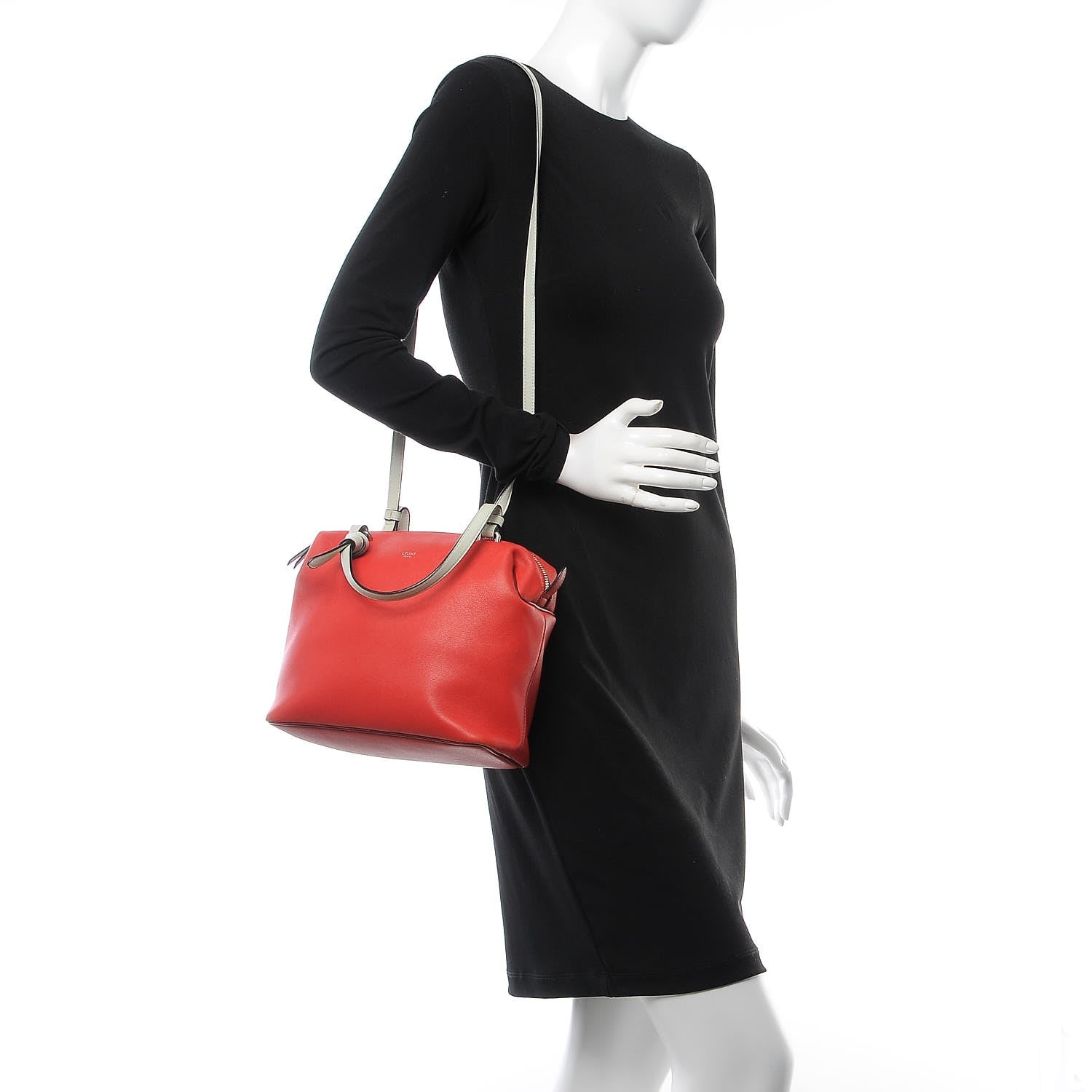 Celine Lambskin Small Soft Cube Satchel Bright Red 2 of 13