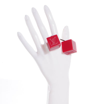 Louis Vuitton Resin LV Monogram Hair Cubes Dark Pink 2 of 4