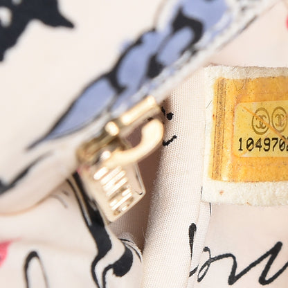 Chanel Nylon Printed Quilted Small Rue Cambon Flap Bag Off White 9 of 10