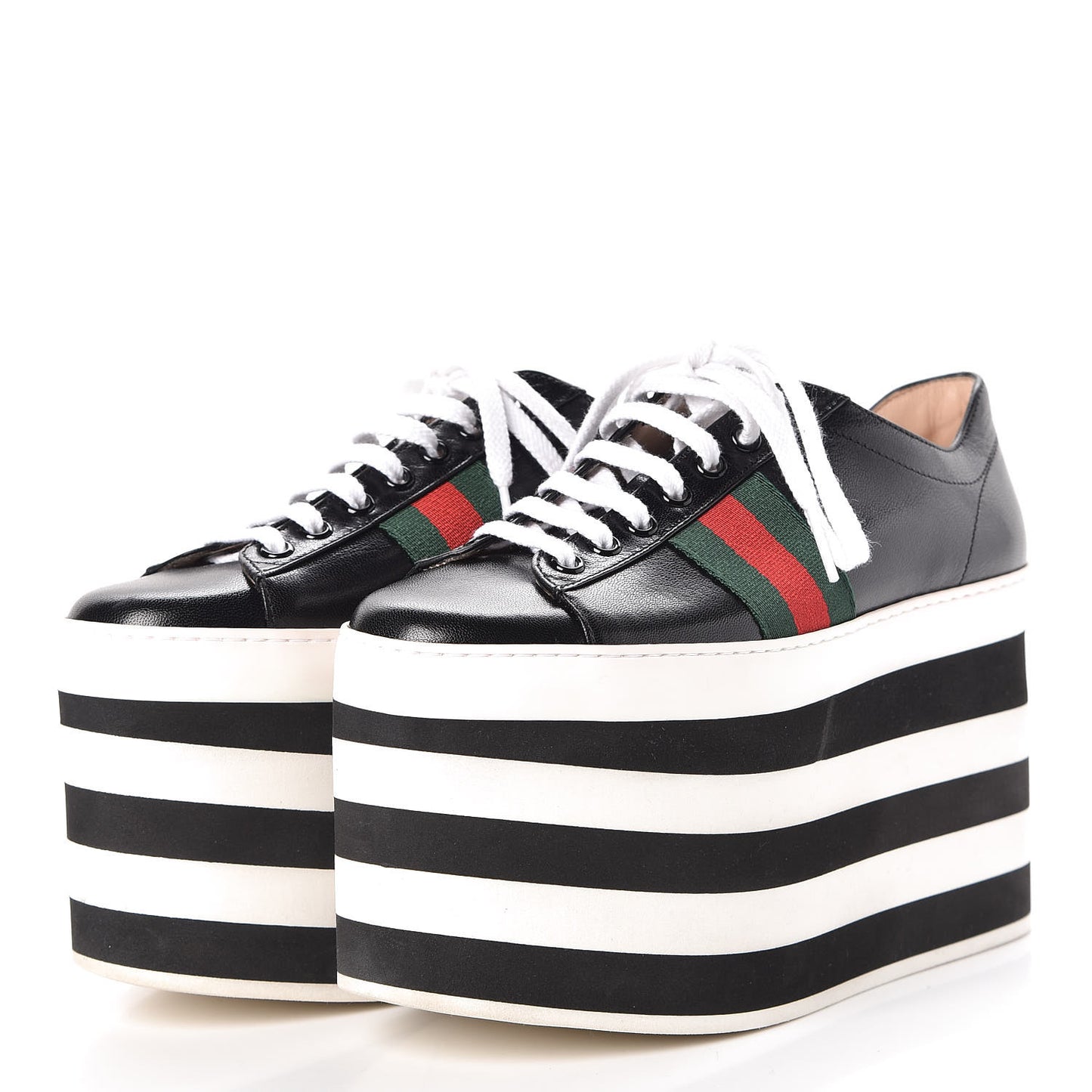 Malaga Kid Peggy Platform Sneakers 36.5 Black White