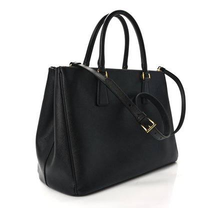 Prada Saffiano Medium Galleria Double Zip Tote Black 3 of 12