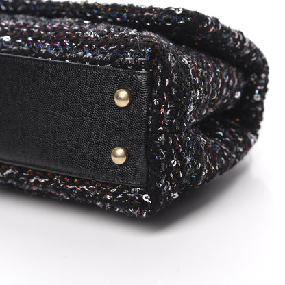 Chanel Tweed Sequin Mini Coco Handle Flap Black 11 of 12