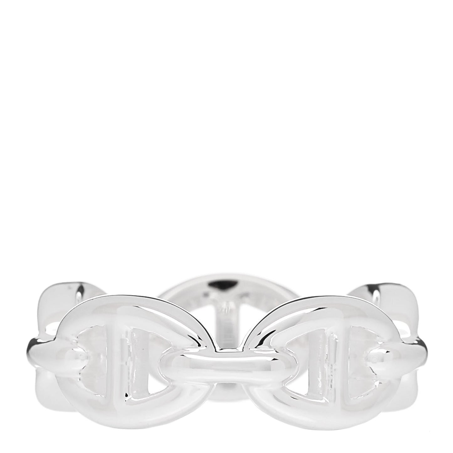 Sterling Silver PM Chaine d'Ancre Enchainee Band Ring 50 5.25