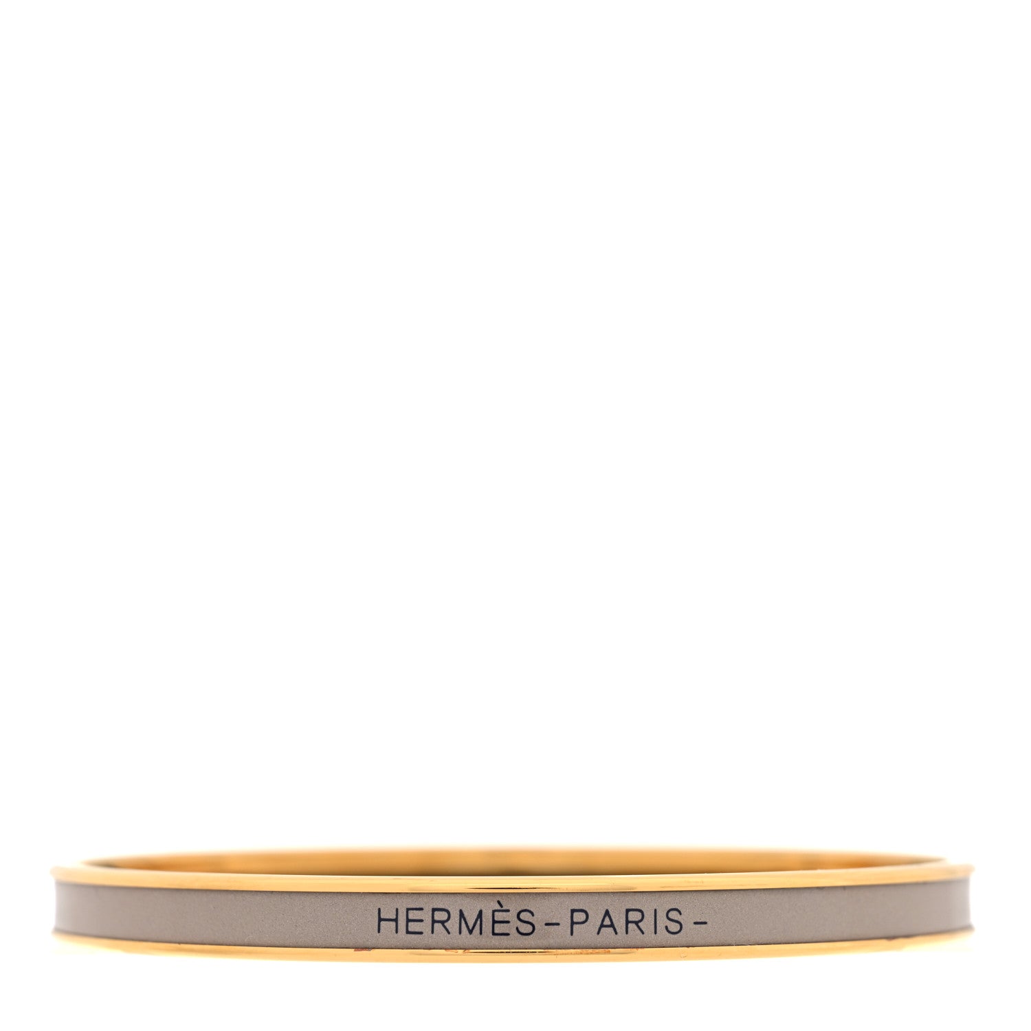 Hermes Enamel Printed Extra Narrow Uni Bracelet 65 Marron Glace 1 of 5