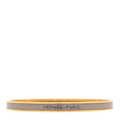 Hermes Enamel Printed Extra Narrow Uni Bracelet 65 Marron Glace 1 of 5
