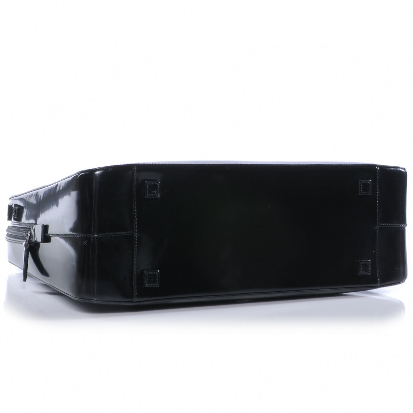 Patent Leather Bamboo Bag Black