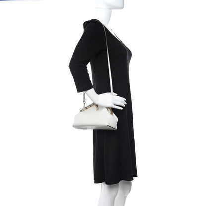 Fendi Shiny Nappa Snakeskin Small Fendi First White Roccia 2 of 9