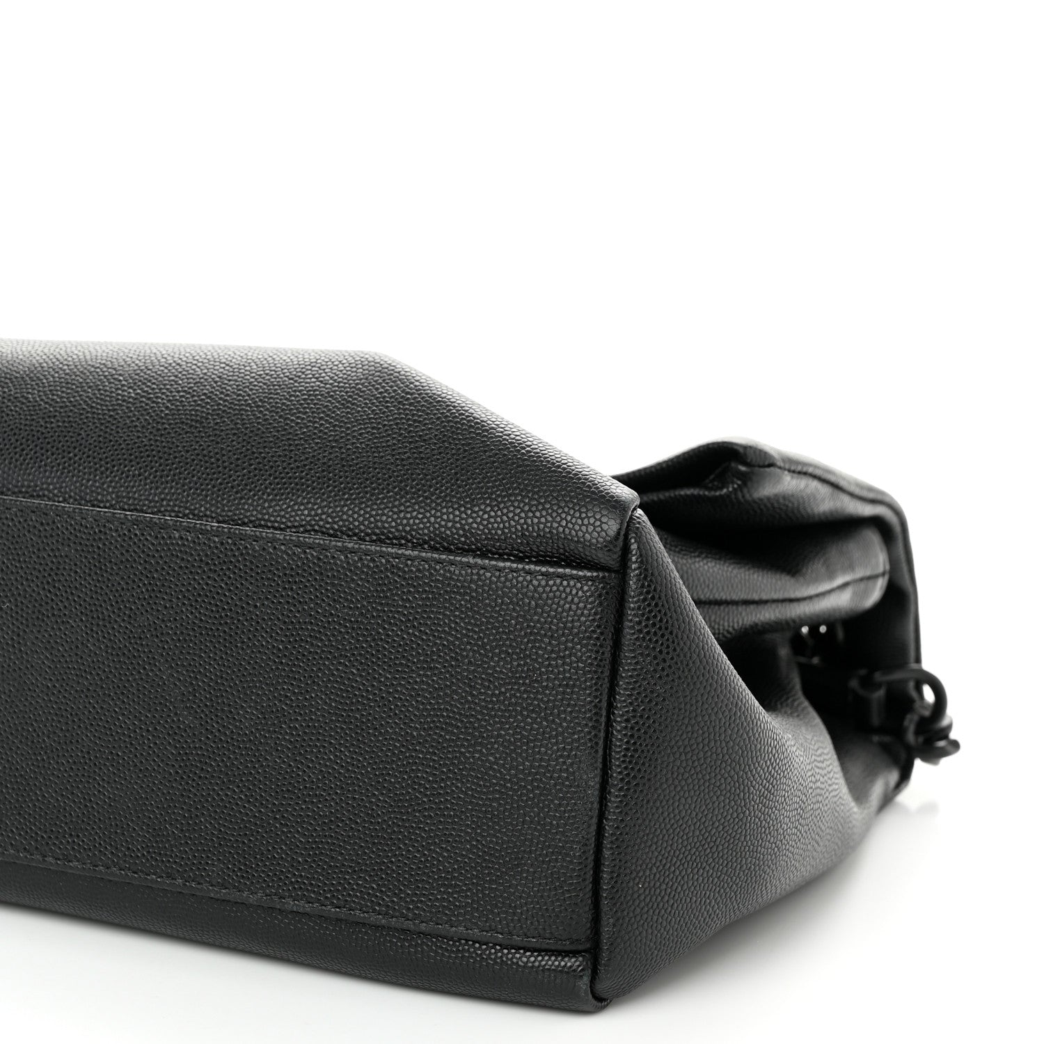 Saint Laurent Grain De Poudre Medium West Hollywood Monogram Fold-Over Black 10 of 10