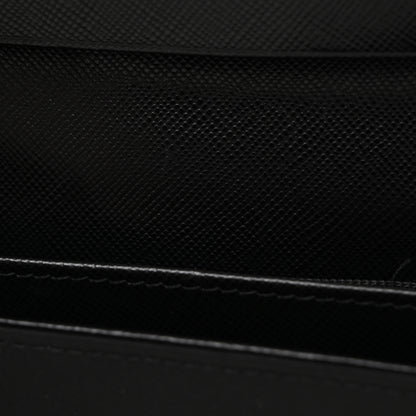 Prada Tessuto Nylon Triangle Continental Flap Wallet Black 9 of 11