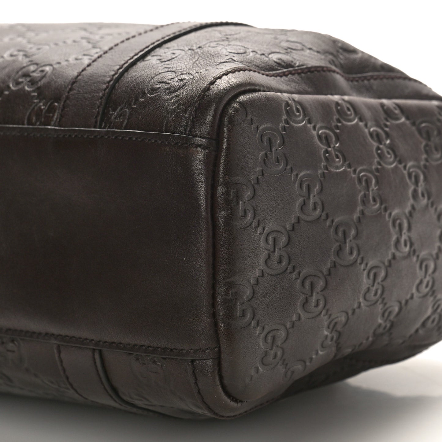 Guccissima Small Abbey Boston Dark Brown