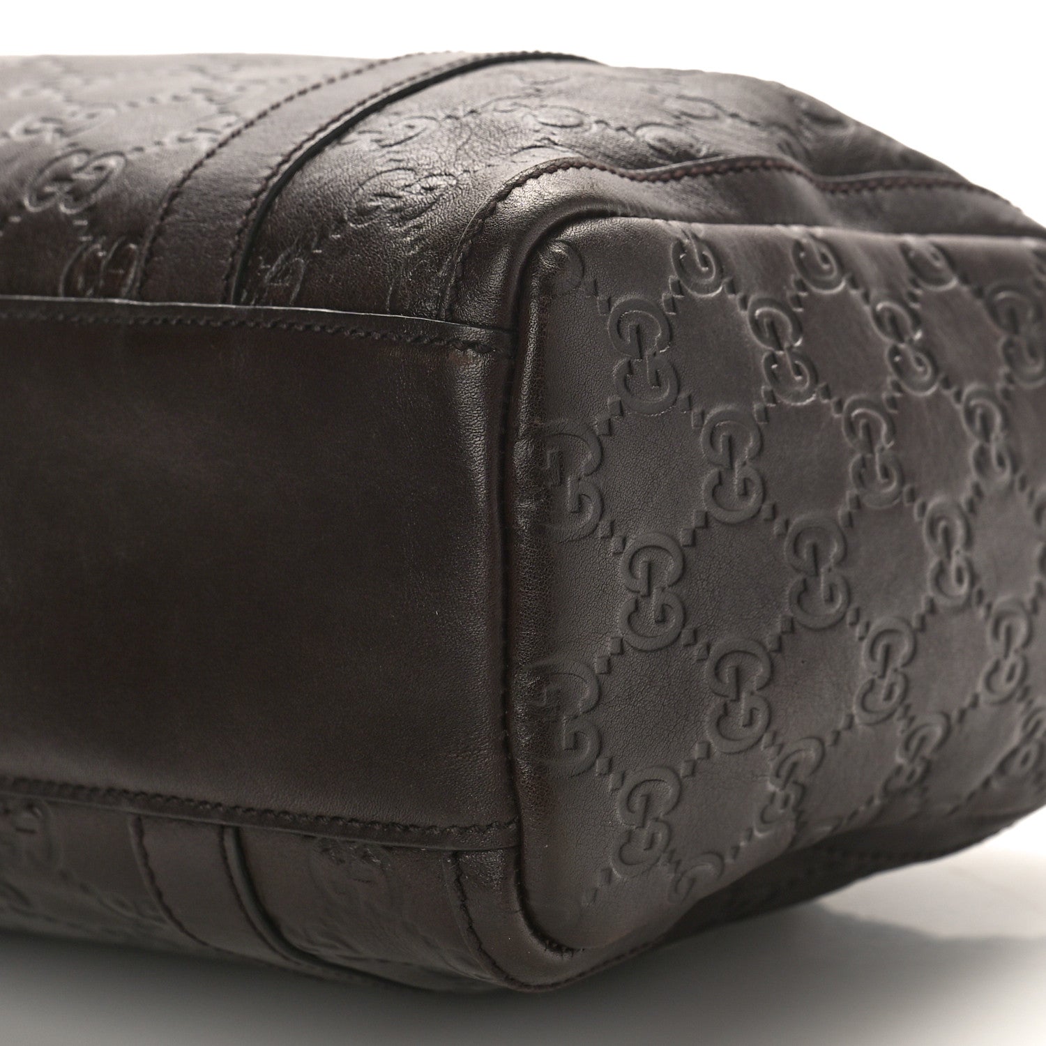 Gucci Guccissima Small Abbey Boston Dark Brown 9 of 10