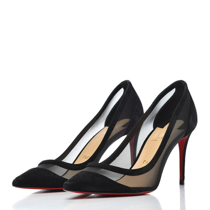 Christian Louboutin Veau Velours Rete Galativi 85 Pumps 38 Black 3 of 15