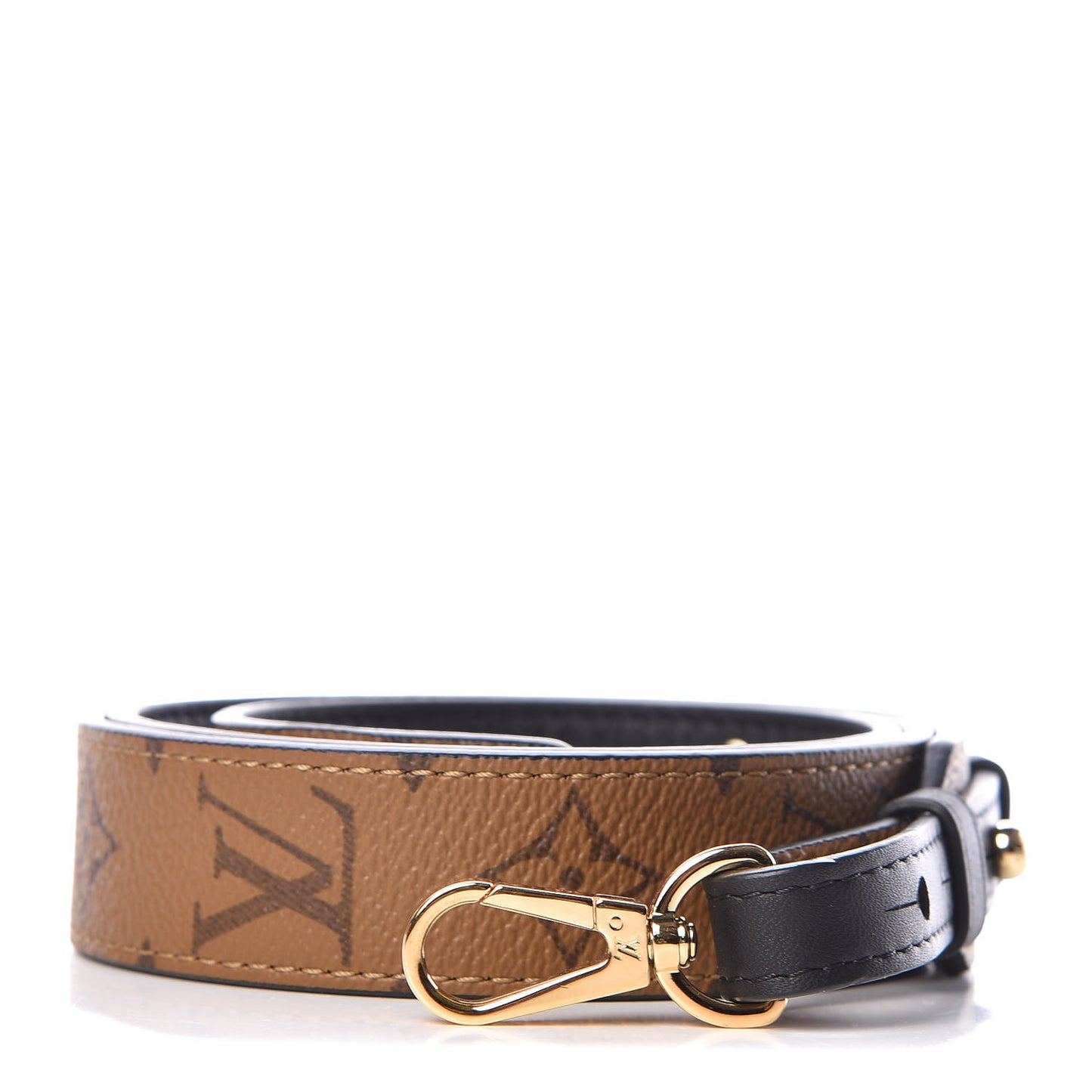 Reverse Monogram Bandouliere Shoulder Strap XL Black