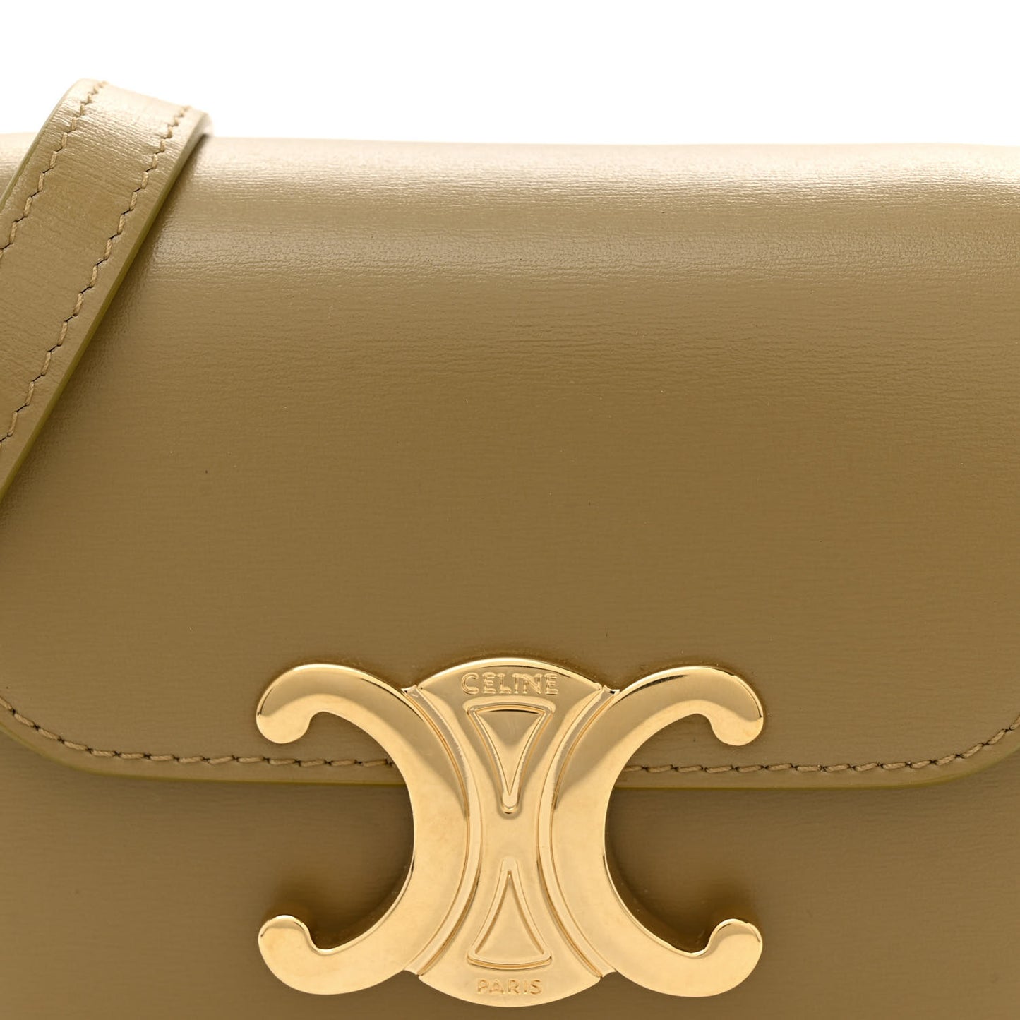Shiny Calfskin Mini Triomphe Olive