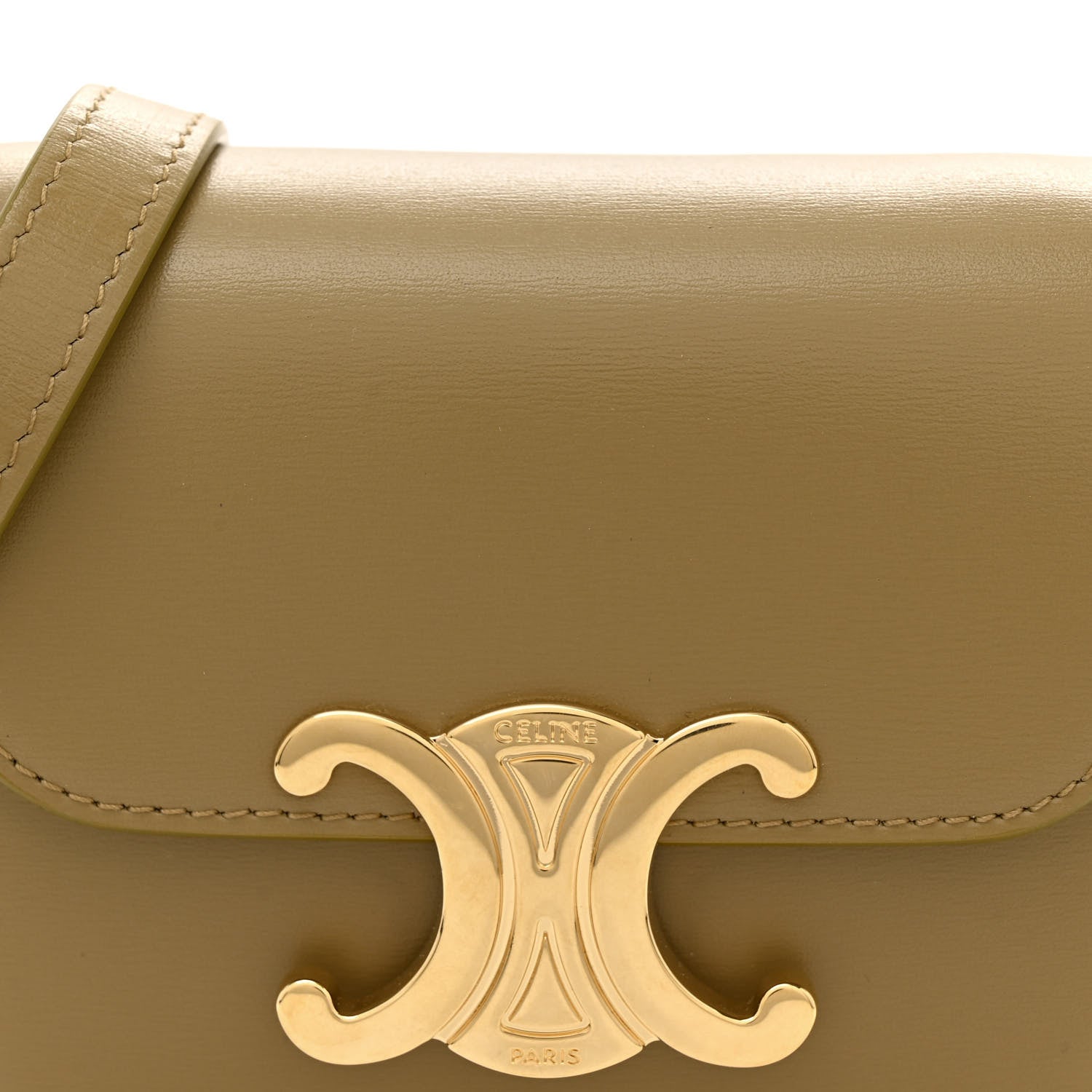 Celine Shiny Calfskin Mini Triomphe Olive 8 of 10