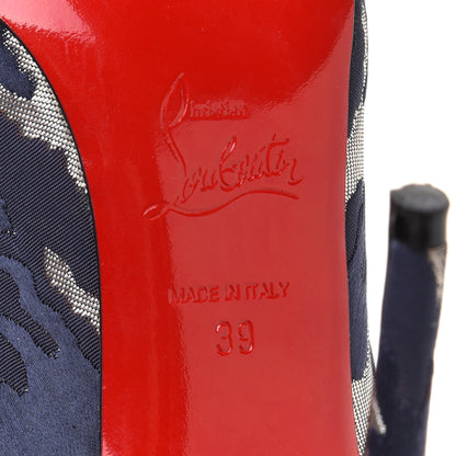 Christian Louboutin Jacquard Camouloubi Pigalle Follies 100 Pumps 39 Bavarios 7 of 11