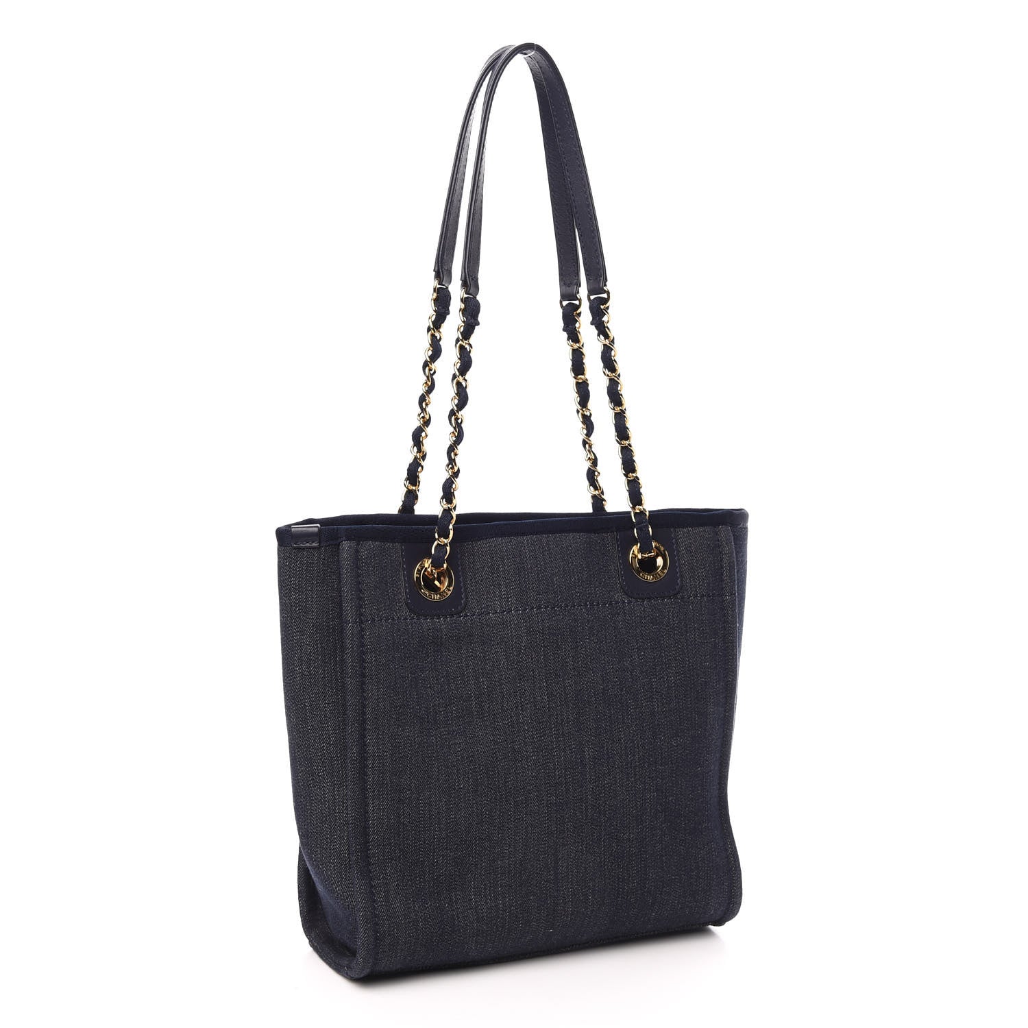 Chanel Denim Mini Deauville Tote Dark Blue 3 of 10