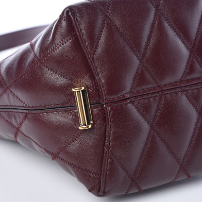 Givenchy Lambskin Quilted Mini GV Bucket Bag Aubergine 9 of 10