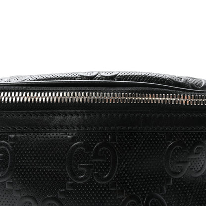 Gucci Calfskin GG Tennis Embossed Belt Bag Black 8 of 10