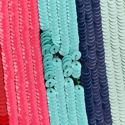 Chanel Sequin Lambskin Striped Medium Double Flap Blue Green Pink Red 11 of 12