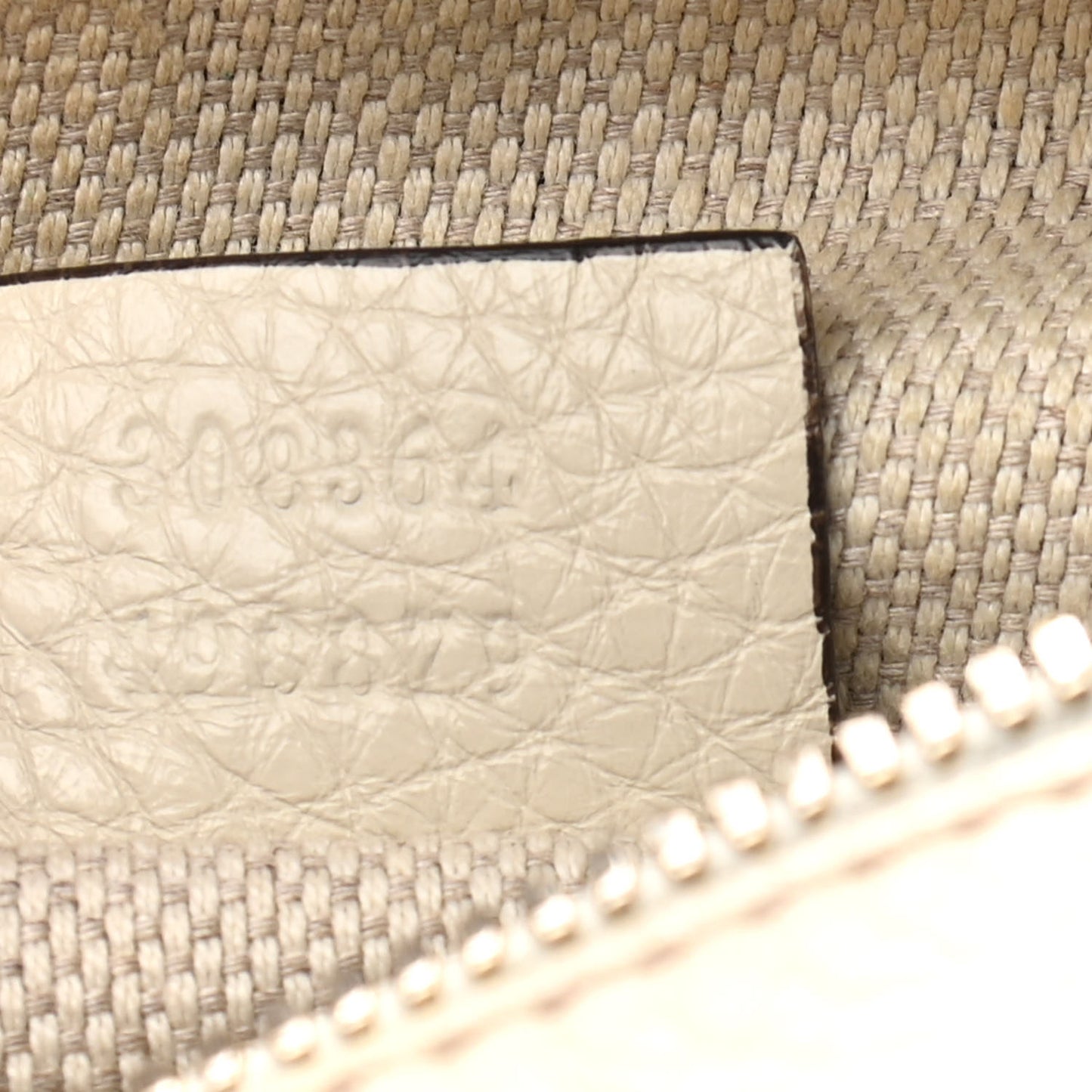 Pebbled Calfskin Small Soho Disco Bag Off White