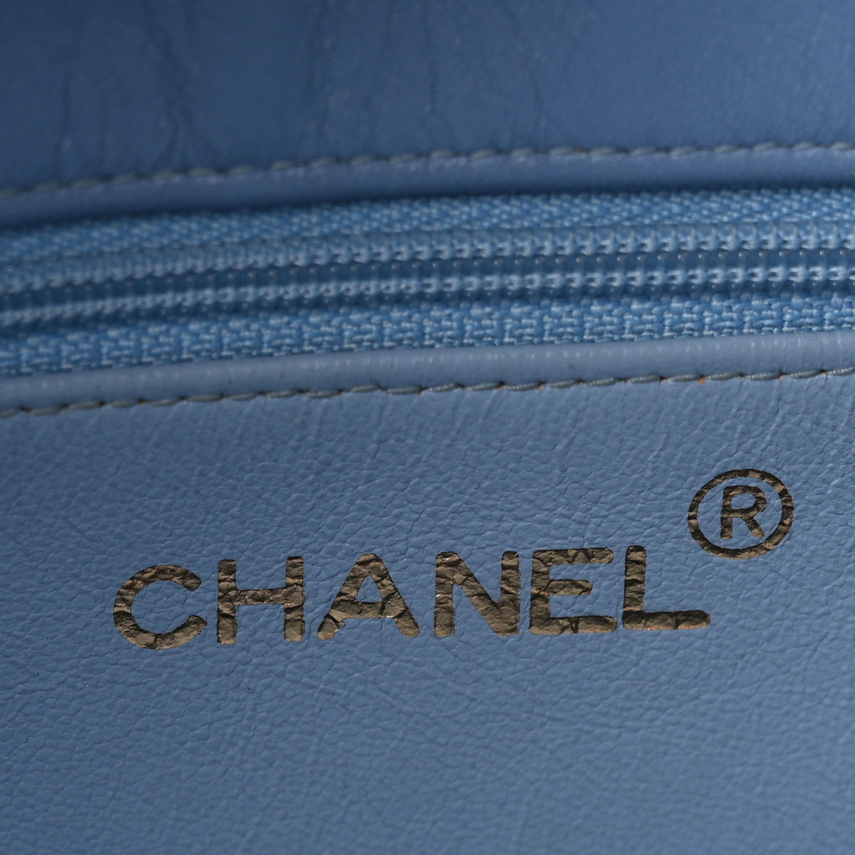 Chanel Lambskin CC Tote  Blue 6 of 11
