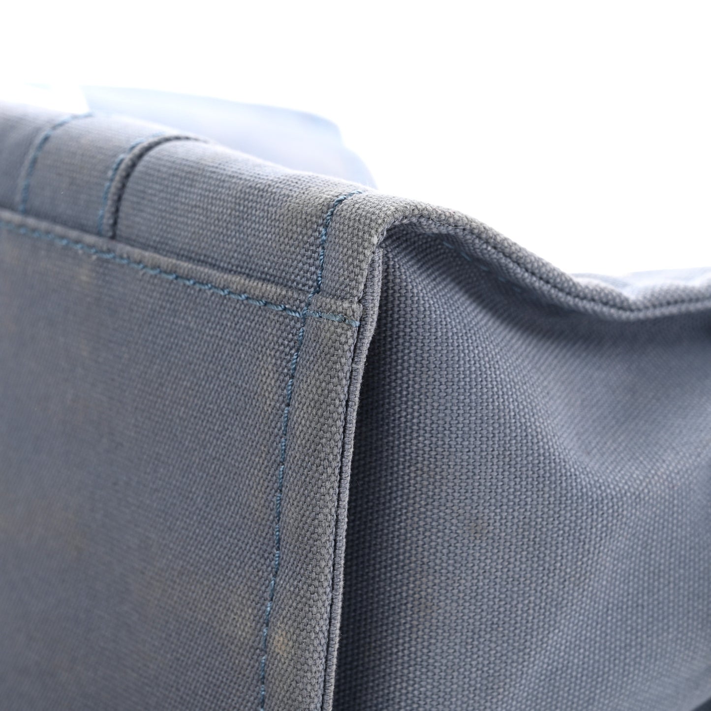 Cotton Canvas Medium The Traveler Tote Bag Blue Shadow