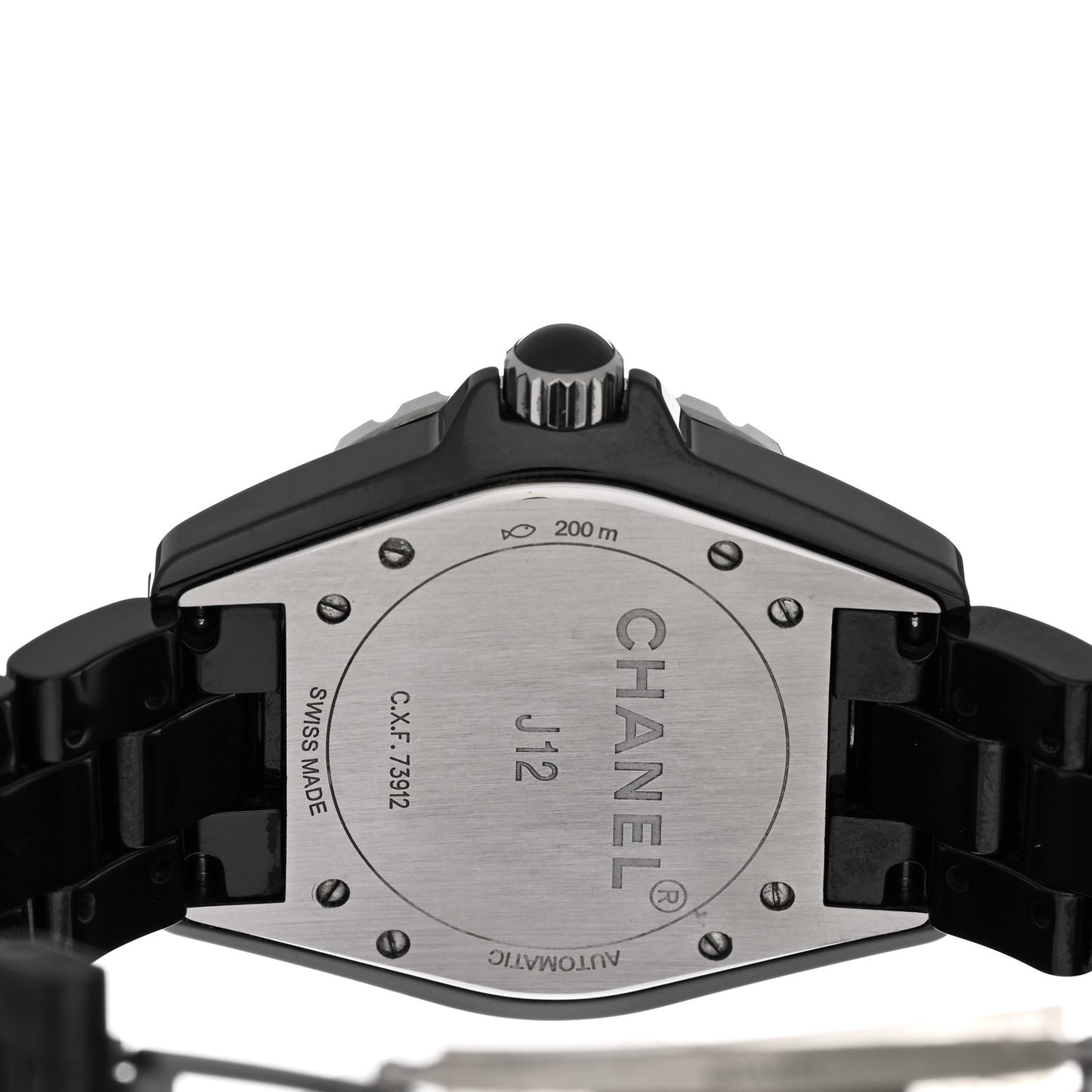 Stainless Steel Ceramic 38mm J12 Phantom Automatic Watch Black