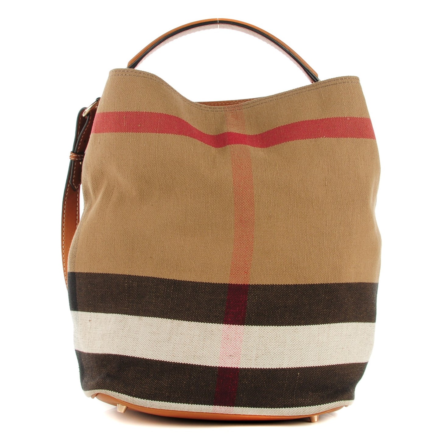 Canvas Mega Check Medium Susanna Hobo Saddle Brown
