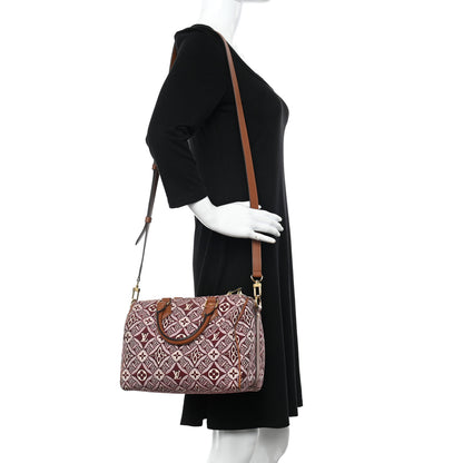 Louis Vuitton Jacquard Since 1854 Speedy Bandouliere 25 Bordeaux 2 of 11