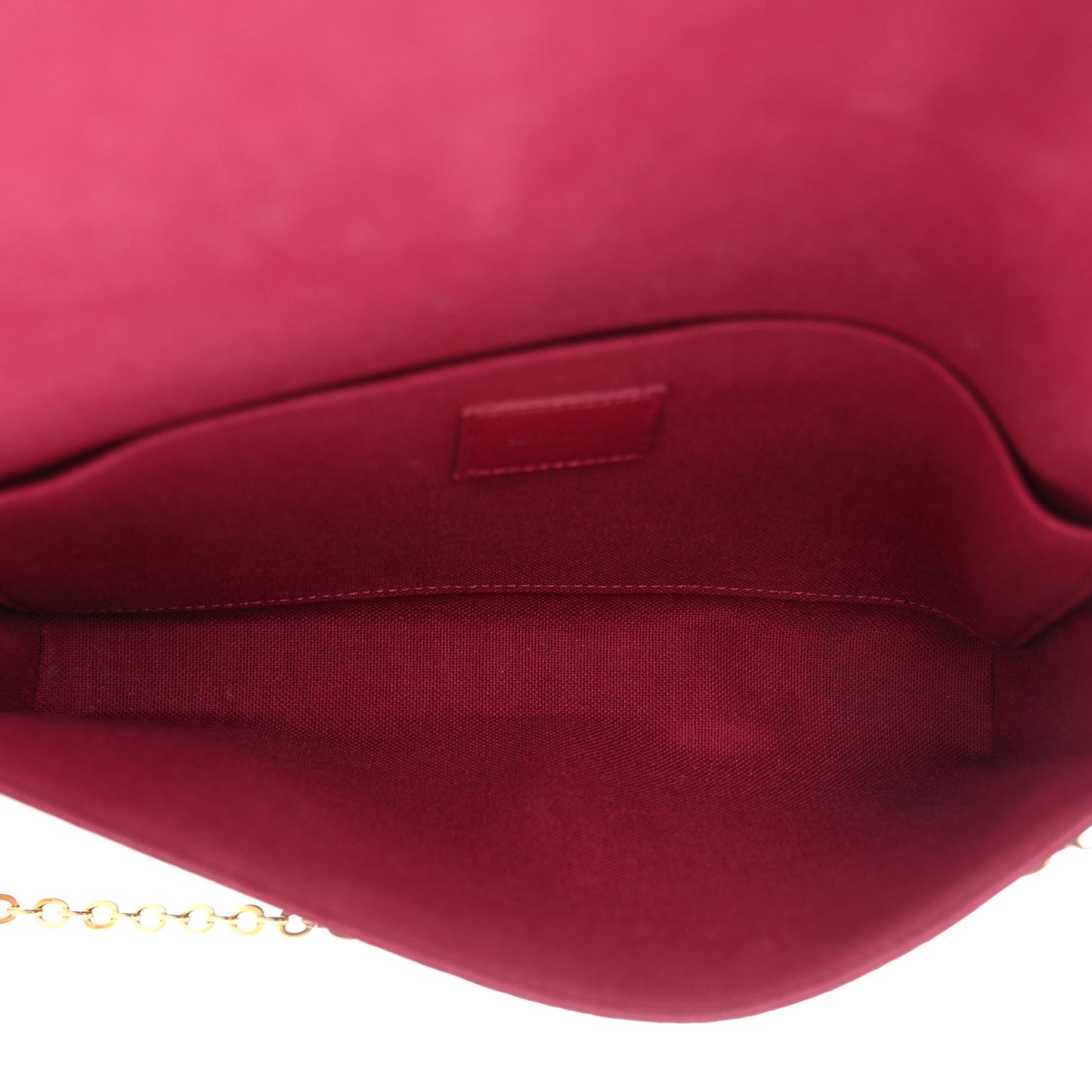 Monogram Pochette Felicie Chain Wallet Fuchsia