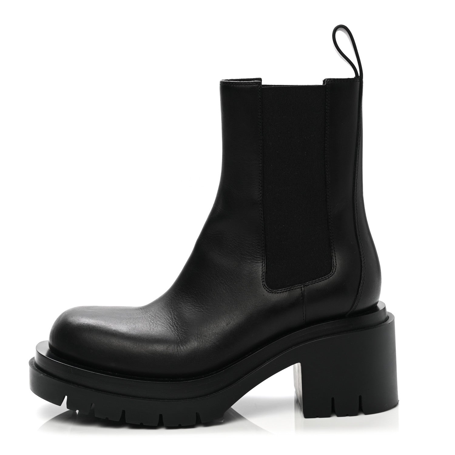 Bottega Veneta Calfskin The Lug Chelsea 30/70mm Ankle Boots 38 Black 1 of 9