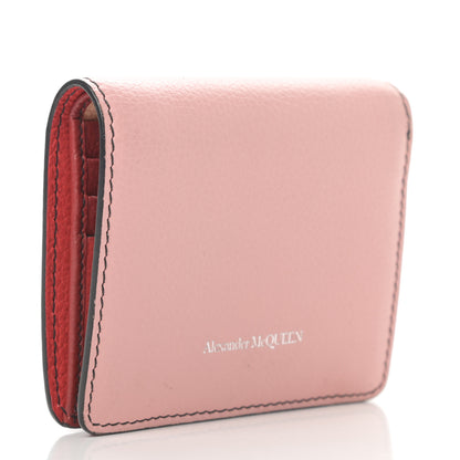 Alexander McQueen Calfskin Skull Short Flap Wallet Pink 3 of 10