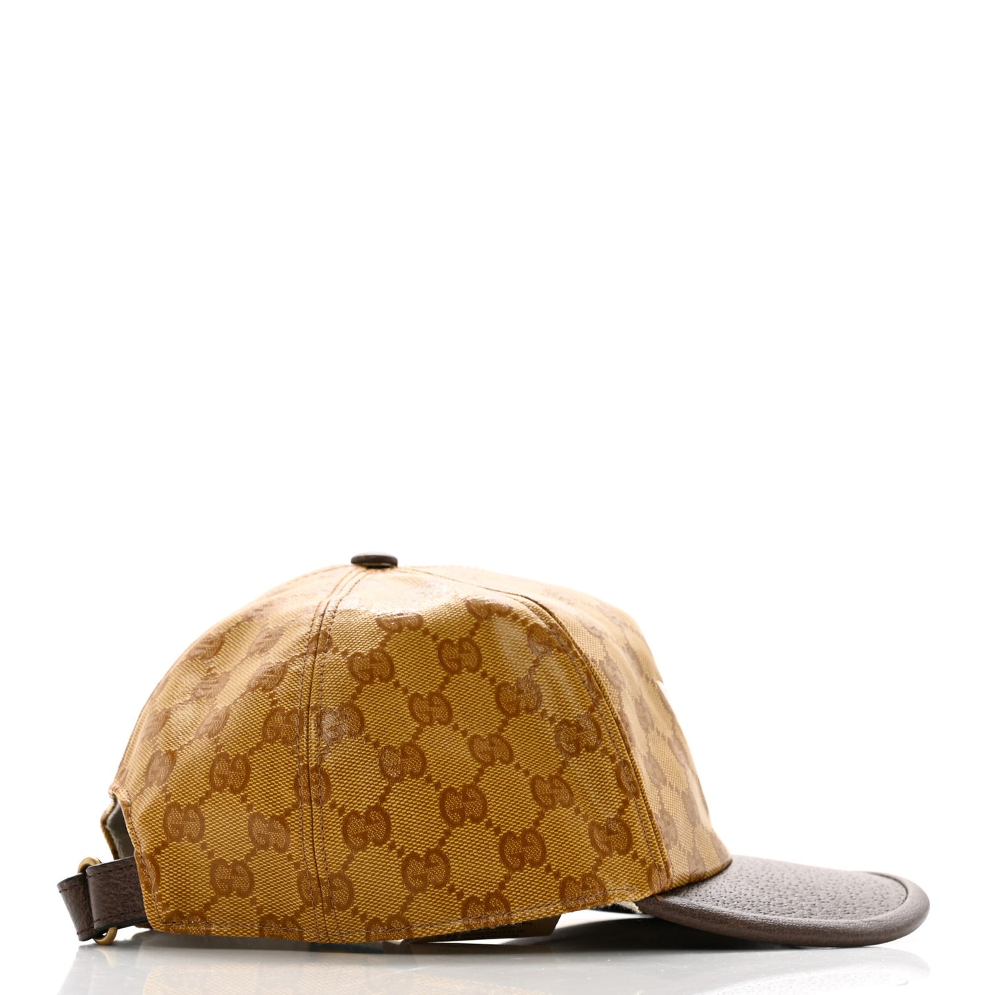 X ADIDAS Crystal Monogram Textured Dollar Calfskin Trefoil Embroidered Stefanos Baseball Hat L Mid Natural New Acero