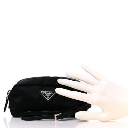 Prada Tessuto Nylon Saffiano Wristlet Black 2 of 8