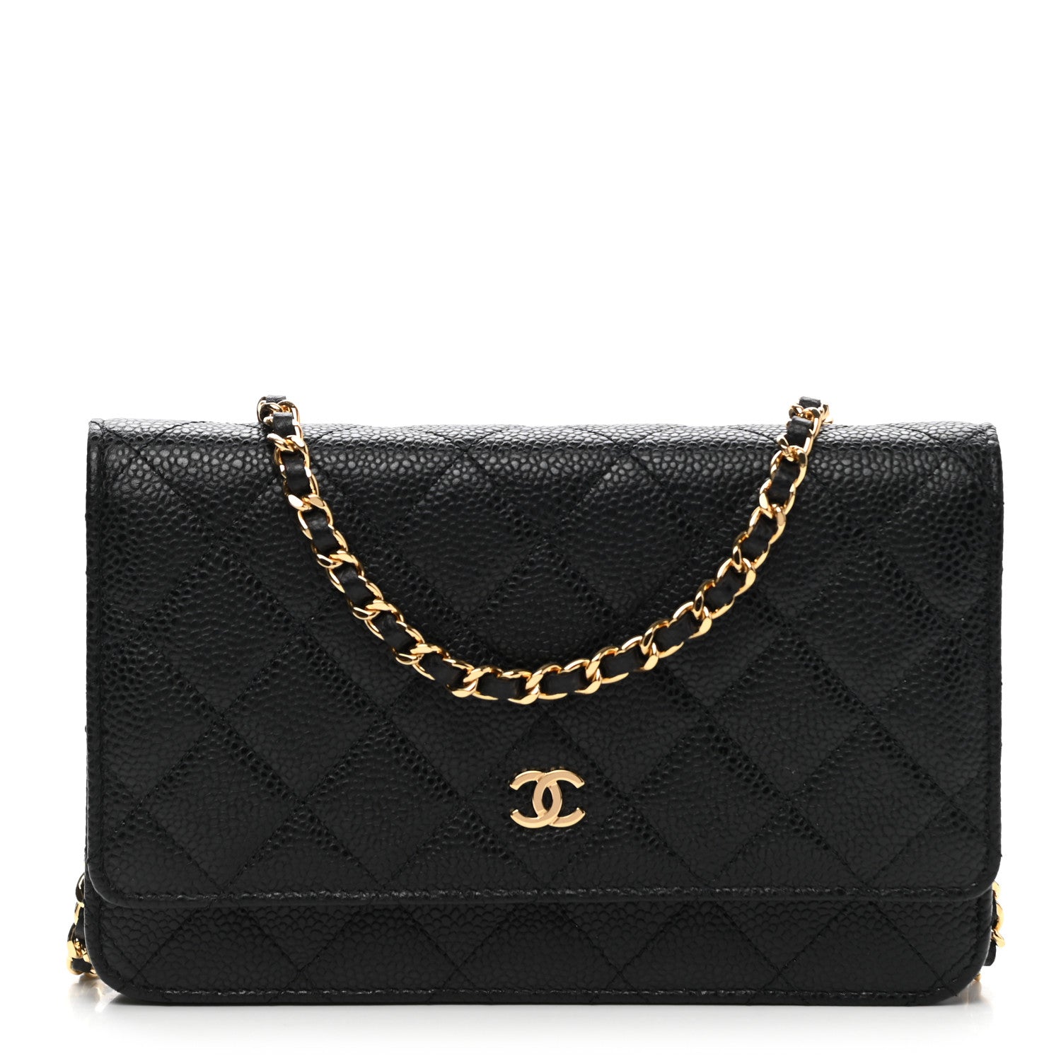 Chanel Caviar Quilted Wallet On Chain WOC Black 1 of 12