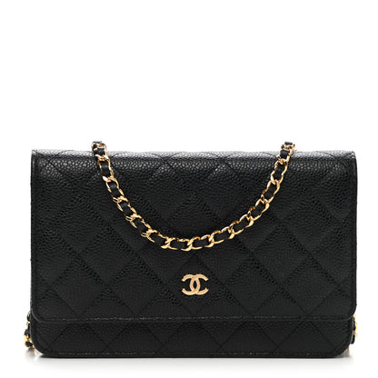 Chanel Caviar Quilted Wallet On Chain WOC Black 1 of 12