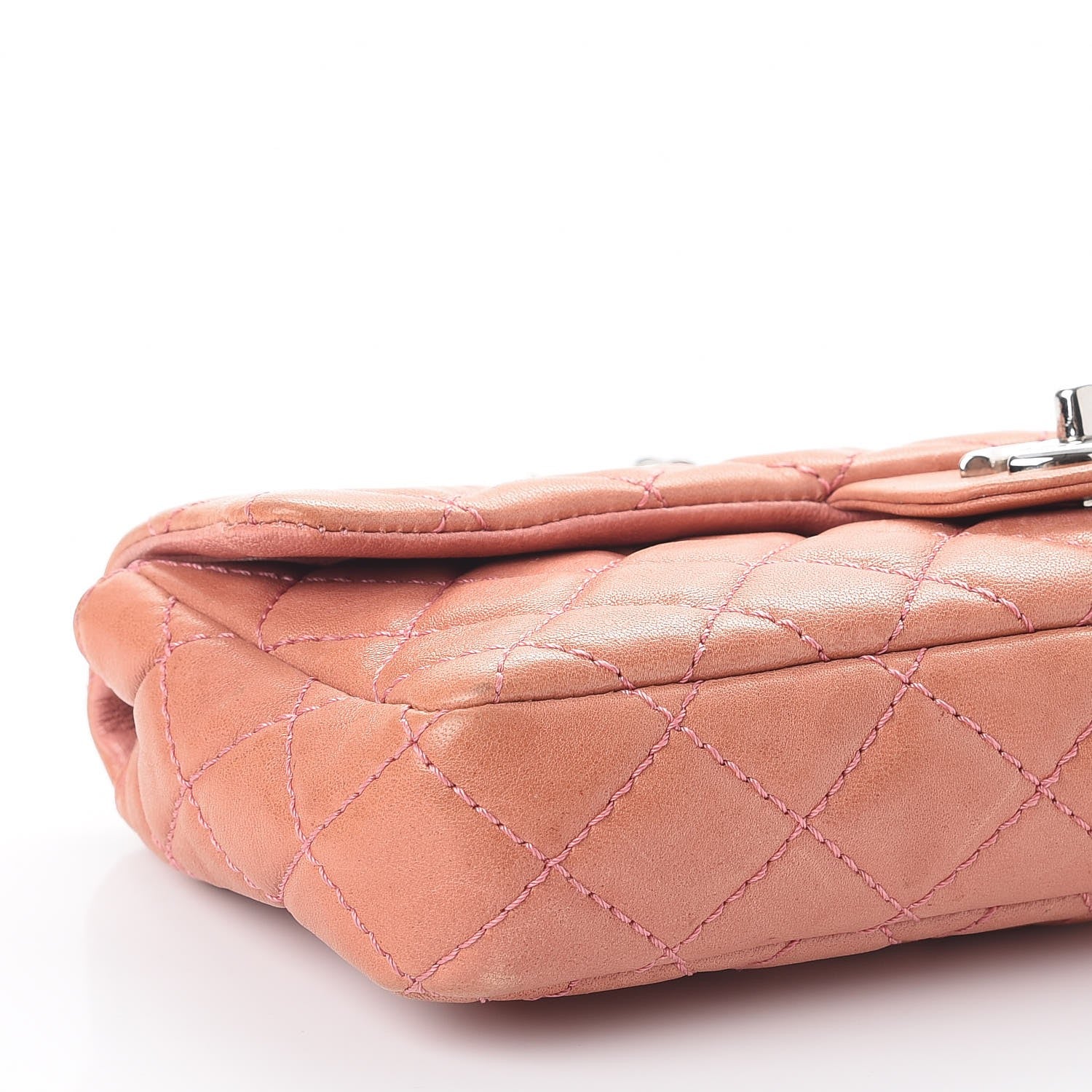 Chanel Lambskin Quilted East West Flap Pink 10 of 12